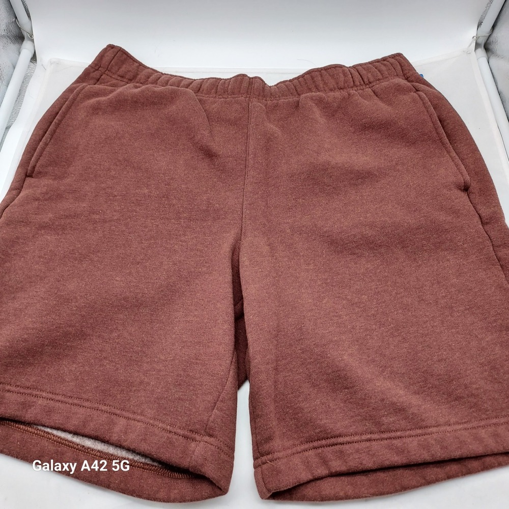 Vuori Mens Fleece Sweat Shorts Mahogany Brown‎ Heathered Medium RN104141